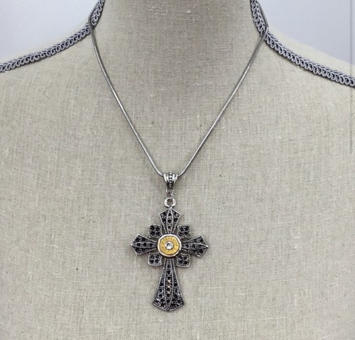 Winchester 45 Auto Bullet & Swarovski Crystal Necklace Gun Handcrafted - Picture 1 of 5