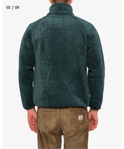 Deus Ex Machina Mackay Full Zip Sherpa Fleece Jacket M Teal EUC Travel Adventure - Picture 15 of 16