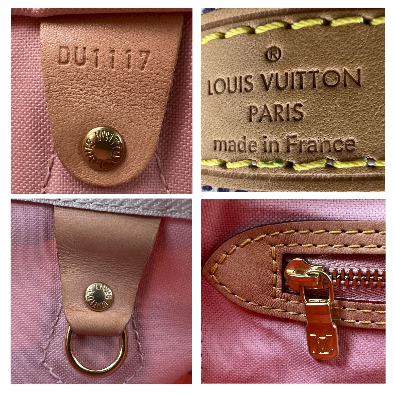 LOUIS VUITTON Damier Azur Tahitienne Speedy Bandouliere 30 Rose Ballerine  181054