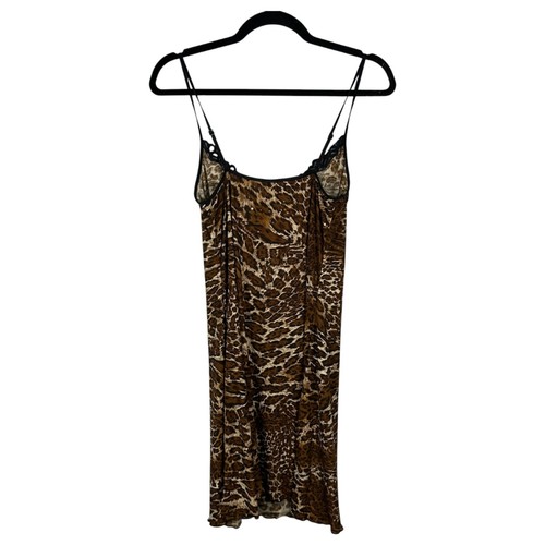 Mini Vestido Rampage Vintage Y2K Años 90 Estampado Animal Lentejuelas Encaje Talla Mediana - Imagen 5 de 6