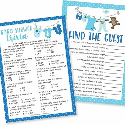 Questions Game Baby Shower Quiz Rustic Baby Shower Trivia Game 