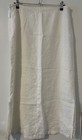 Amanda Smith Size L White Linen Skirt Side Slit Embroidered Beach Coastal Large — photo 5