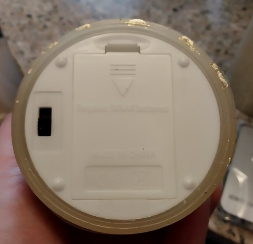 Wavy Gold candles - LED Powered Lights With Remote - 4, 5, 6 inches - Set Of 3 - Picture 8 of 14