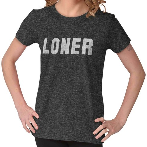 Funny Antisocial Introvert Humor Loner Joke Womens Top Junior Graphic Tee - Picture 12 of 17