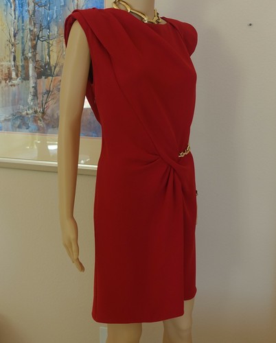 NWOT THE KOOPLES Paris Red Short Sleeveless Cocktail Dress Sz 2 US M - Picture 5 of 10