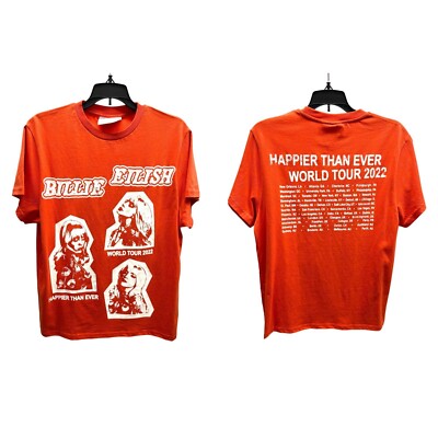 Billie Eilish Happier Than Ever Tシャツ Amazon.com: Official Billie Eilish Happier Than Ever Black T