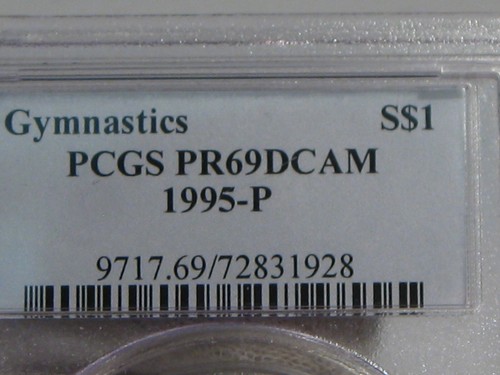 Deep Cameo Proof 1995-P Gymnastic Silver US Commem Dollar PCGS PR69DCAM. #19 - Picture 4 of 9