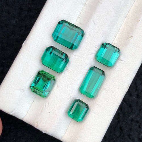 10Ct Natural Faceted Cut Bluish Green Tourmaline loose gemstone From Afghanistan - Picture 12 of 12