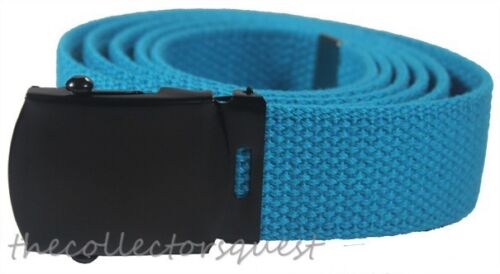 JAEGER CUSTOMS URBAN STRAPS Vintage Black Buckle Belt Canvas Military Web Golf - Imagen 31 de 35