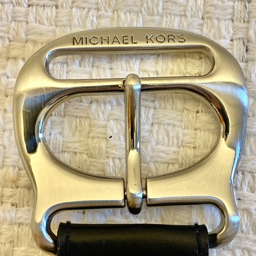 Michael Kors Black Leather Belt Unisex Medium ( 34") #553811 Business Casual - Picture 3 of 5