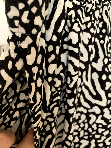 Donna Karan Pijama Conjunto XL 100% Viscosa Tejido Animal Print Delgado Fresco Crop Capri - Imagen 9 de 12