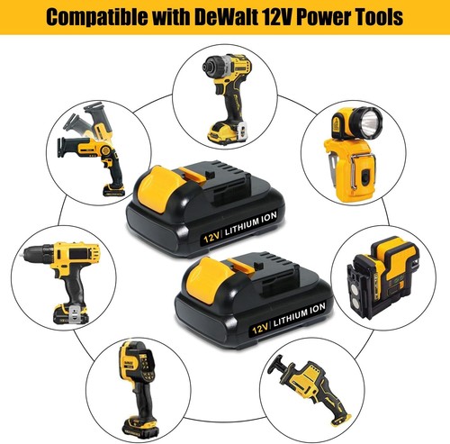 2PACK 3.0Ah 12V Max Lithium ion Battery for DEWALT DCB127-2 DCB120 DCB100 DCB121 - Picture 2 of 15