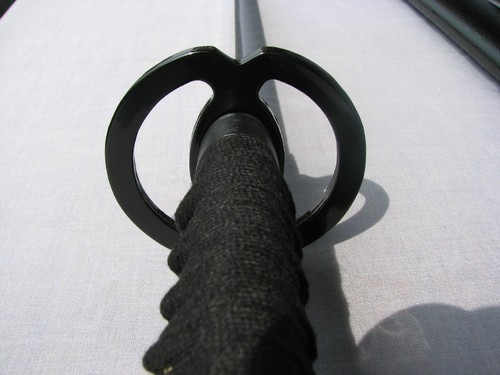 1 Beste Qualität Schwarz Musashi Miyamoto Eisen Tsuba für Japanisches Katana Wakizashi  - Bild 3 von 4