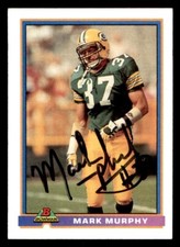 1991 Bowman Football #167 Mark Murphy Signed Autograph (no COA)