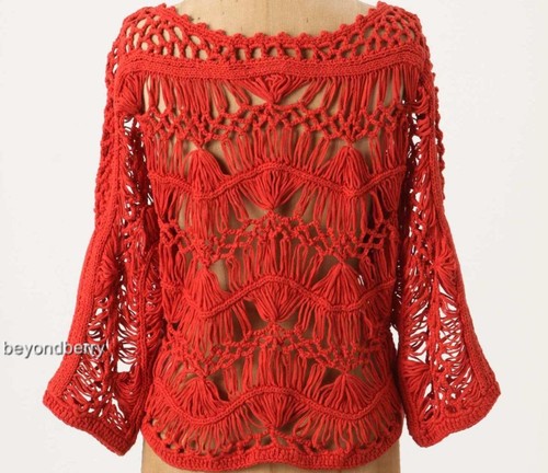 NEW Anthropologie Trifele Pullover by Little Yellow Bird Size S - Picture 3 of 3