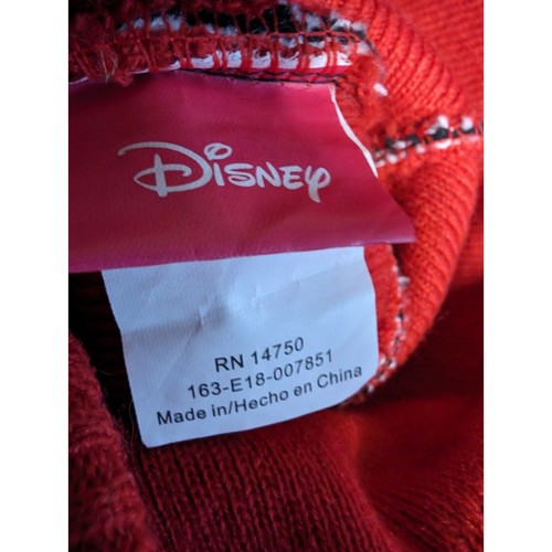 Disney Minnie Mouse Beanie Hat Size 2T- 5T Ears Polka Dot Disney Black Red - Picture 3 of 4