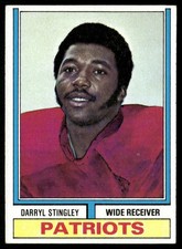 Darryl Stingley 1974 Topps #221 RC New England Patriots EX