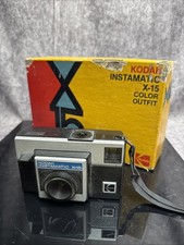 Vintage Kodak Instamatic X-15F Camera Outfit Original Box  Paperwork Flip Flash