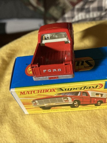 Matchbox Superfast Lesney Made In England Ford Pickup With Original Box As Seen - Picture 7 of 14