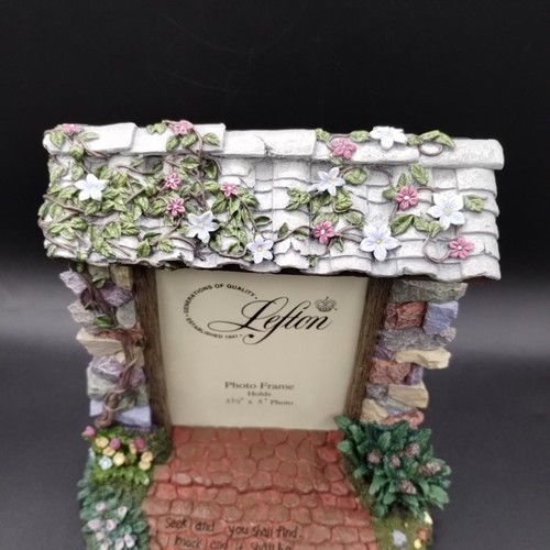 Vtg Geo Z Lefton Passages Picture Frame Resin Faux Stone Floral 3.5"X 5" Photo - Picture 4 of 21