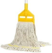 Commercial Mop Heavy Duty Industrial Cotton Mop with Long Handle,Looped-End S...