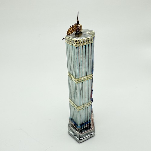 Christopher Radko Twin Towers "Heroes All" 9/11 Weihnachtsschmuck mundgeblasenes Glas - Bild 5 von 12