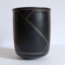ROSENTHAL LINEA STUDIO PORCELAINE NOIRE RARO VASO ALEV EBÜZZIYA SIESBYE