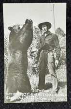 Postcard: RPPC Bonita Springs Florida Everglades Reptile Gardens Bear Photo