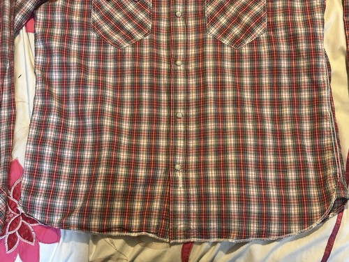 Camisa Occidental Levi’s Edición Limitada Cuadros Perla Botón a Presión Logo - Talla XL - Imagen 8 de 13