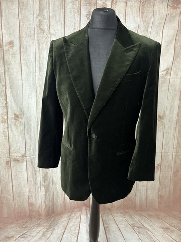 "Chaqueta Blazer Reiss Apsara Verde Calce Ajustado Terciopelo Pecho Único 44"" Brazo Corto" - Imagen 3 de 23