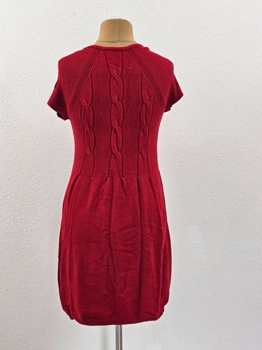 42 Strickkleid rot PHASE EIGHT Zopfmuster romantisch rot weich elegant - Bild 2 von 6