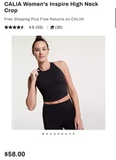 NWT Women's CALIA By Carrie Underwood Inspire High Neck Tank Size S MSRP $58