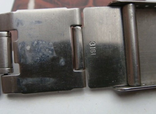 Vintage Breitling watch strap no lugs & diving extension clasp 316L Navitimer - Picture 12 of 14