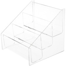 Plymor Clear Acrylic 3-Level Postcard Rack (Countertop), Fits 5.8" x 4.1" Items