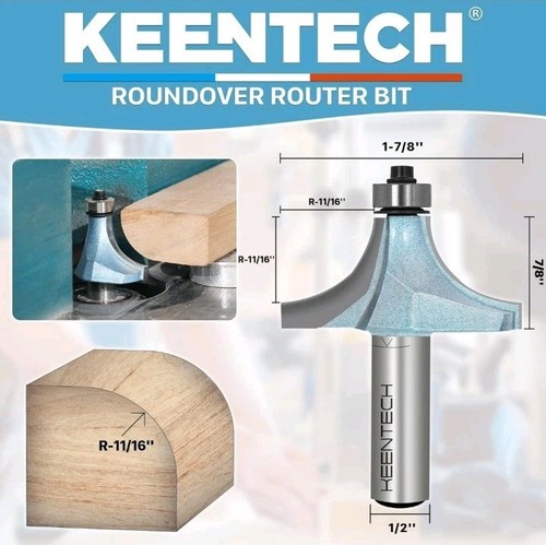 KEENTECH Abrundfräser, 1/2 Zoll Schaft, Kantenumformfräser (KT06022208) - Bild 2 von 7