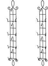 2 Pcs Tea Cup Display Rack Vertical Wall Stand Teacup Saucer Holder for China Co