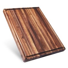 Made in USA, Large Thick Edge Grain Walnut Wood Cutting Board with Non-Slip