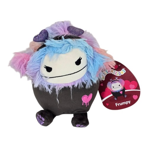 Peluche Squishmallows Frumpy Valentines Bigfoot 5" nero tie dye gotico Jazwares2024 - Foto 2 di 9