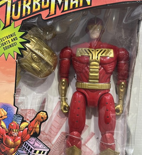 1996 Vintage  Talking Turbo Man Jingle All The Way Action Figure NRFB - Picture 2 of 7