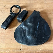 Jay Pee #2 Pancake Cowhide Leather Gun Holster Right Hand Black RH OWB