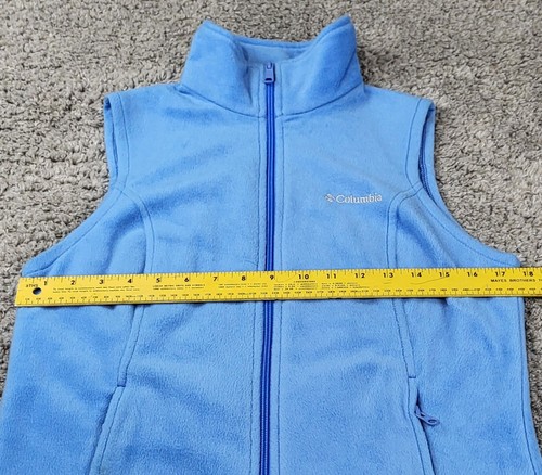 Chaleco polar Columbia para mujer cremallera completa frontal azul talla pequeña - Imagen 5 de 7
