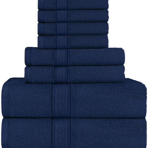 Towel Set 600 GSM 8Pc - 2 Bath Towels 2 Hand Towels 4 Washcloths Utopia Towels _ - Picture 25 of 45