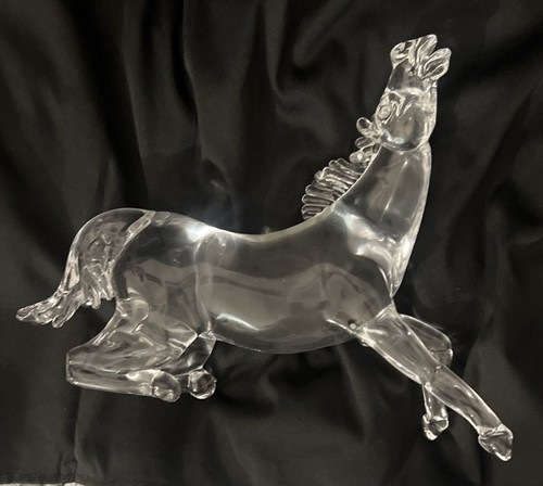 Arnaldo Zanella signiert Murano Klarglas Pferd Skulptur Fornace Andromeda - Bild 1 von 24
