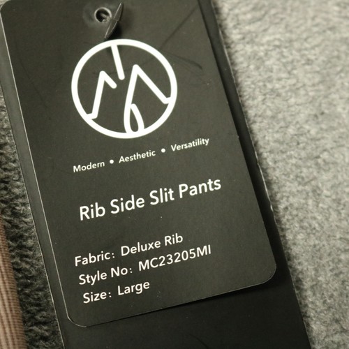 Move Theology Rib Side Slit Pant High Rise Wide Leg Stretchy Brown L 28x30.25 - Picture 8 of 20