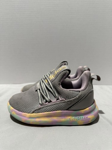 Adidas Lite Racer Kleinkind Größe 8 grau bunt Slipper Schuhe - Bild 1 von 5