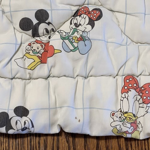 Vintage Dundee DISNEY Baby Mickey Minnie Pluto Daisy Donald Baby Comforter USA - Picture 3 of 15