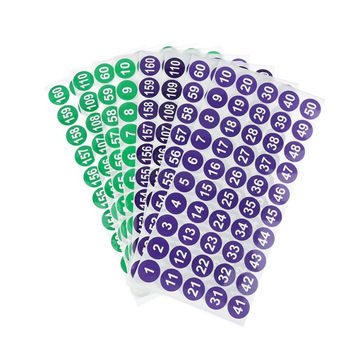 4Sheets 1-200 Consecutive Number Stickers 2.54CM Round Self-Adhesive La_us