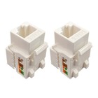 Cat6 RJ45 Keystone Jacks Slim Profile, Ethernet Wall Jack Punch Down Connector