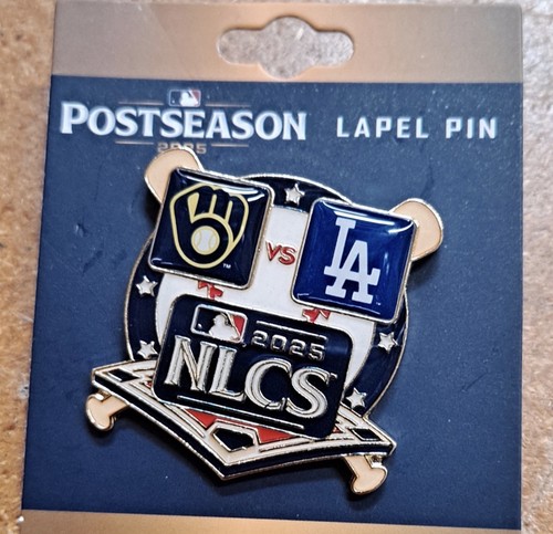 2025 MLB Postseason NLCS Pin Los Angeles Dodgers Milwaukee Brewers Nation League