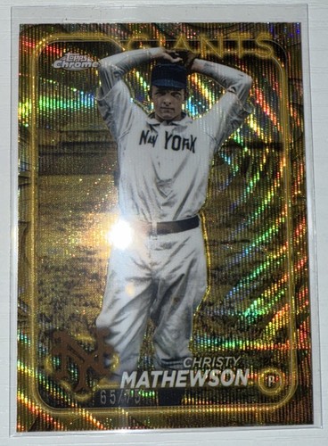 Christy Mathewson Gold Wave /75 | 2024 Topps Gilded | New York Giants - Picture 4 of 6